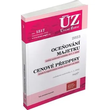 Učebnice ÚZ č. 1517 Oceňování majetku, cenové předpisy - Nakladatelství Sagit (2023, brožovaná)