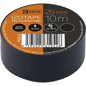 Izolační páska EMOS Izolační páska PVC 25mm / 10m černá 10ks 2001251020