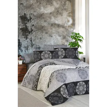 Povlečení Smolka Povlečení Mandala černá Bavlna 140x200 70x90