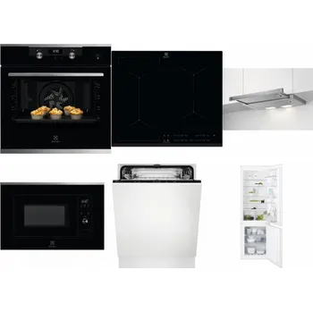 Set domácích spotřebičů ELECTROLUX KODEH70X + ELECTROLUX EIV634 + ELECTROLUX LFP326S + ELECTROLUX LMS2203EMX + ELECTROLUX EEA27200L + ELECTROLUX ENT6TF18S