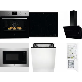 Set domácích spotřebičů ELECTROLUX KODGH70TX + ELECTROLUX LIR60430 + ELECTROLUX LFV316K + ELECTROLUX EMS4253TEX + ELECTROLUX EEA27200L + ELECTROLUX ENT6TF18S