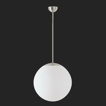 OSMONT ADR68323 ADRIA P3 závěsné skleněné svítidlo nerez broušená / bílá IP40 3000 K 27W LED nouzové kombinované 1 h