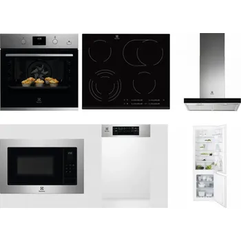Set domácích spotřebičů ELECTROLUX KODGH70TX + ELECTROLUX EHF6547FXK + ELECTROLUX LFT766X + ELECTROLUX EMS4253TEX + ELECTROLUX EEM43300IX + ELECTROLUX ENT6TF18S