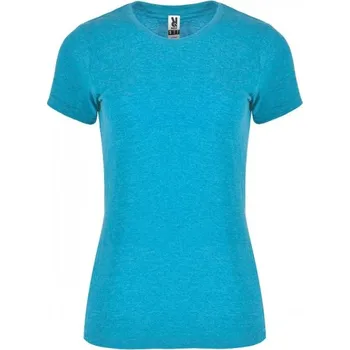 Dámské tričko Dámské tričko ROLY FOX, barva tyrkysová melírová, velikost M