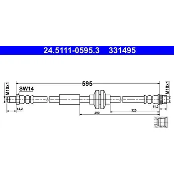Brzdová hadice Brzdová hadice ATE 24.5111-0595.3