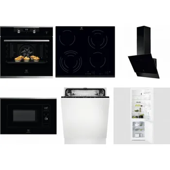 Set domácích spotřebičů ELECTROLUX KODEH70X + ELECTROLUX EHF6343FOK + ELECTROLUX LFV616K + ELECTROLUX LMS2203EMX + ELECTROLUX EEA27200L + ELECTROLUX LNT3LF18S