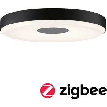 PAULMANN LED stropní svítidlo Smart Home Zigbee Puric Pane Effect 2700K 230V 16 / 1x1,5W stmívatelné černá/šedá
