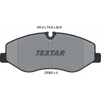 Brzdová destička Sada brzdových destiček, kotoučová brzda TEXTAR 2206201