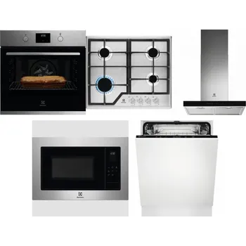 Set domácích spotřebičů ELECTROLUX KOFGH70TX + ELECTROLUX KGS6426SX + ELECTROLUX LFT766X + ELECTROLUX EMS4253TEX + ELECTROLUX EEA27200L