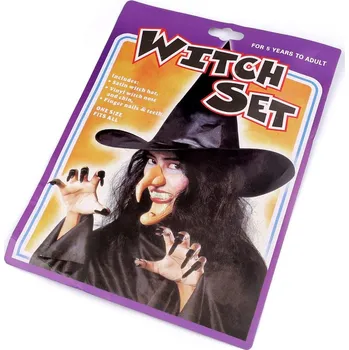 Karnevalový kostým Karnevalová sada - čarodějnice, barva černá