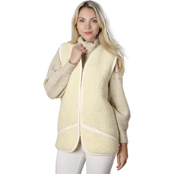 Dámská vesta Wooline Vesta vlněná, krémová Velikost: XL