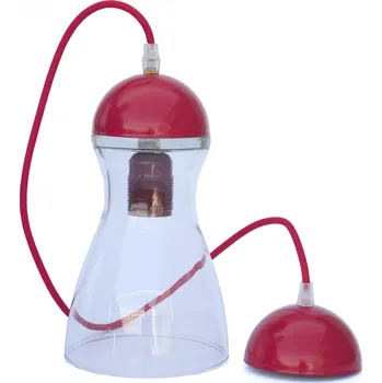 Závěsné svítidlo barevné variace + skleněné stínidlo "Houba"