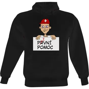 Pánská mikina Pánská mikina s kapucí s potiskem Pivo Pivní pomoc pánské