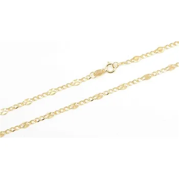 Řetízek Řetízek ze žlutého zlata figaro kávové zrno 50 cm ZLR1356F + DÁREK ZDARMA