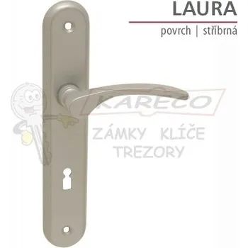 Dveřní kování kování LAURA stříbrné klika-klika 72mm pro WC