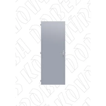 Vchodové dveře Dobeš kovovýroba Plechové dveře zateplené 197 cm RAL 7040 okenní šedá