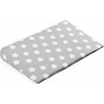Povlak na dekorativní polštářek Sensillo Potah na kojenecký polštář/klín 59 x 37 cm hvězdičky/šedý