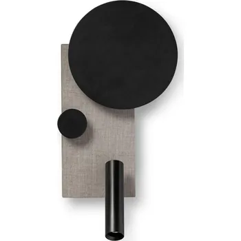 Nástěnné svítidlo FARO KLEE levá nástěnná lampa, šedá, se čtecí lampičkou