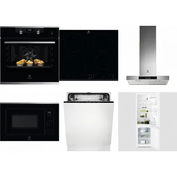 Set domácích spotřebičů ELECTROLUX KODEH70X + ELECTROLUX LIR60430 + ELECTROLUX LFT426X + ELECTROLUX LMS4253TMX + ELECTROLUX EEA27200L + ELECTROLUX LNT3LF18S