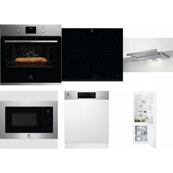 Set domácích spotřebičů ELECTROLUX KOFGH70TX + ELECTROLUX LIR60430 + ELECTROLUX LFP326S + ELECTROLUX EMS4253TEX + ELECTROLUX EEM48300IX + ELECTROLUX ENT6TF18S