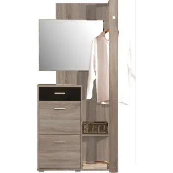 Předsíňová stěna Nábytek PEGAS s.r.o. Předsíňová stěna CLIP, Dub Truffla/černá