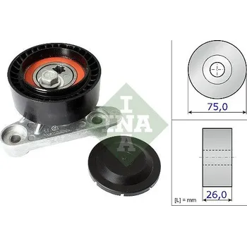 Napínací kladka, žebrovaný klínový řemen Schaeffler INA 531 0871 10