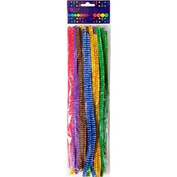 DP Craft Chlupaté drátky proužkované 30 cm, 25 ks