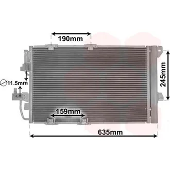Klimatizace automobilu Kondenzátor, klimatizace VAN WEZEL 37005326