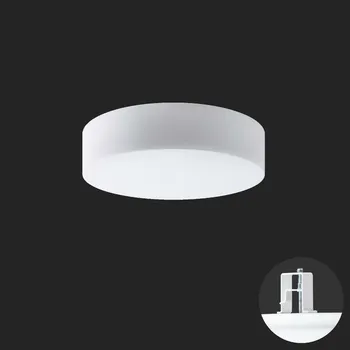 Koupelnové svítidlo OSMONT ERI67143 ERIS V3 stropní/nástěnné skleněné polovestavné svítidlo bílá IP44 3000 K 33W LED nouzové kombinované 3 h