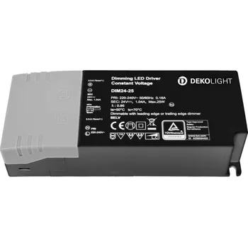 Napájecí zdroj pro osvětlení Deko-Light LED-napájení BASIC, DIM, CV, 24V 2,5-25W konstantní napětí 105-1040 mA IP20 stmívatelné 24V DC 2,50-25,00 W 862221