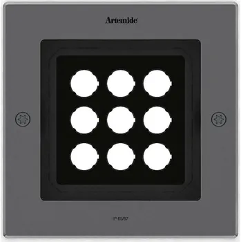 Nástěnné svítidlo Artemide Ego 220 downlight čtverec 5d 3000K Inox IK10 T4066NSPW00