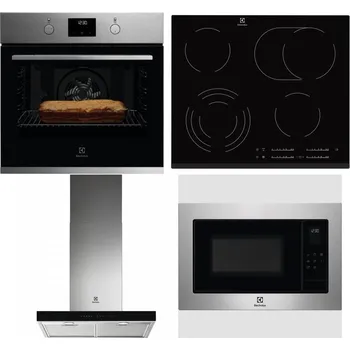 Set domácích spotřebičů ELECTROLUX KOFGH70TX + ELECTROLUX EHF6547FXK + ELECTROLUX LFT766X + ELECTROLUX EMS4253TEX