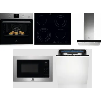 Set domácích spotřebičů ELECTROLUX KODGH70TX + ELECTROLUX EHF6343FOK + ELECTROLUX LFT766X + ELECTROLUX EMS4253TEX + ELECTROLUX EES48200L