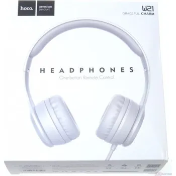 Pouzdro na mobilní telefon hoco. Sluchátka W21 šedá