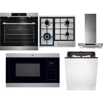 Set domácích spotřebičů AEG Mastery SteamBake BCK455350M + AEG Mastery StepPower HGB64420SM + AEG Mastery DBB5660HM + AEG Mastery MSB2547D-M + AEG Mastery MaxiFlex FSB53927Z