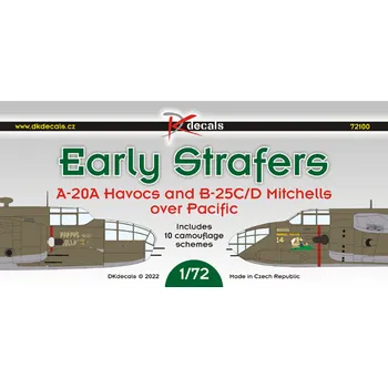 Plastikový model DK decals 1/72 Early Strafers (10x camo)