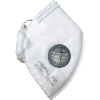 respirátor REFIL Bílý respirátor FFP3 s ventilkem