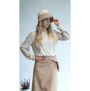 Čepice Klobouk Ferrarina Itálie barva: béžová