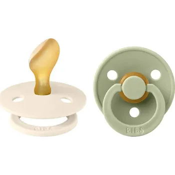 dudlíky Bibs Colour anatomické dudlíky z přírodního kaučuku 2 ks 0 - 6 m Ivory/sage