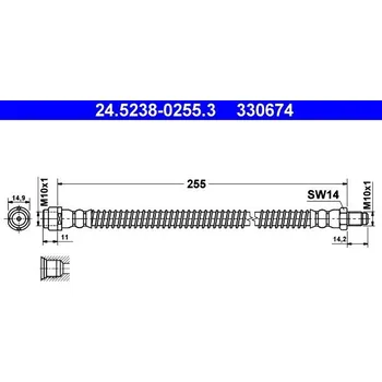 Brzdová hadice Brzdová hadice ATE 24.5238-0255.3