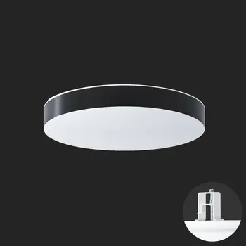 Koupelnové svítidlo OSMONT DEL69875 DELIA CV2 stropní/nástěnné plastové polovestavné svítidlo bílá / bílo - černá IP44 4000 K 33W LED nouzové kombinované 3 h