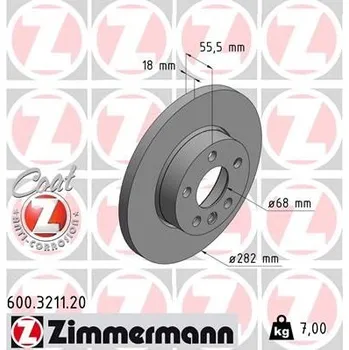 Brzdový kotouč Brzdový kotouč ZIMMERMANN 600.3211.20