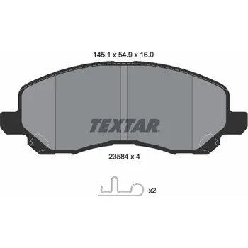 Brzdová destička Sada brzdových destiček, kotoučová brzda TEXTAR 2358403