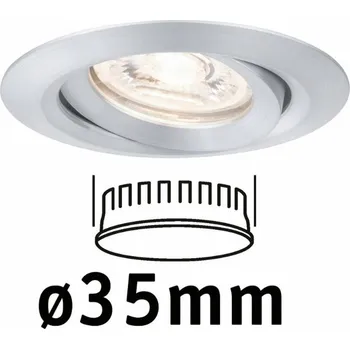 Bodové svítidlo PAULMANN LED vestavné svítidlo Nova mini výklopné 1x4W 2700K hliník broušený 230V 942.96