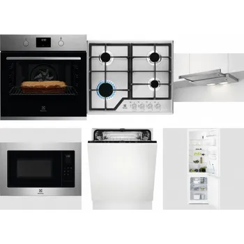Set domácích spotřebičů ELECTROLUX KOFGH70TX + ELECTROLUX KGS6426SX + ELECTROLUX LFP326S + ELECTROLUX EMS4253TEX + ELECTROLUX EEA27200L + ELECTROLUX LNT3LF18S