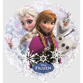 Balónek Amscan 55 cm fóliový balónek holografický - Anna a Elsa