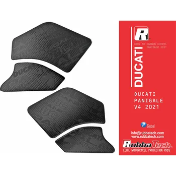 Polep vozidla Rubbatech Kneepads AK Carbon Ducati Panigale V4 2021