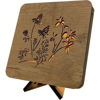 Lampička Li-Go "Heřmánek" lampa 19x19cm provedení povrchu: dub