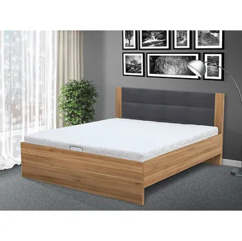 Postel Nabytekmorava Stylová postel Markéta 120 Barva: OŘECH LYON / ŠEDÁ