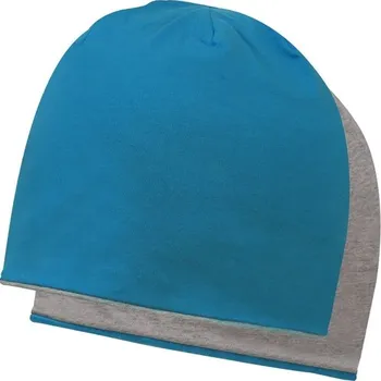 Čepice Čepice COFEE CONTRASTING JERSEY, barva tyrkysová - popelavě šedá